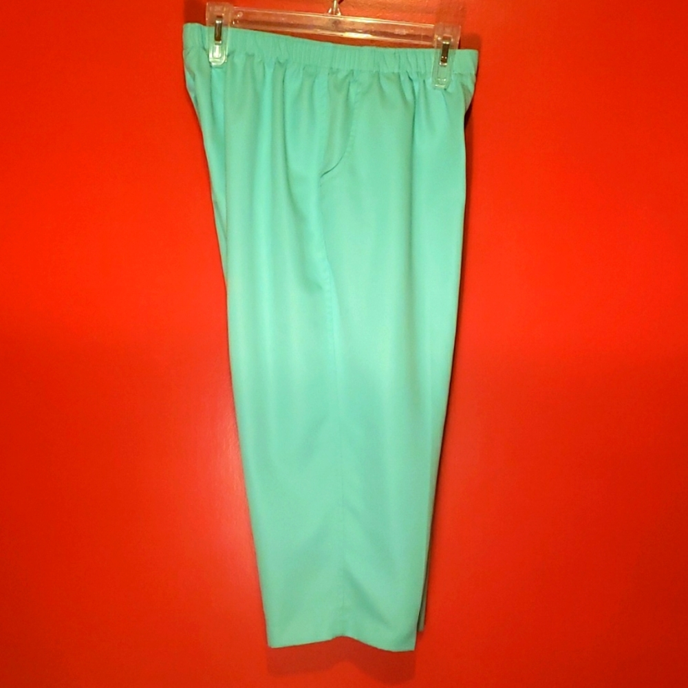 Kim Roger's Lady's Petite Capri Pants In the Color of Mint Green